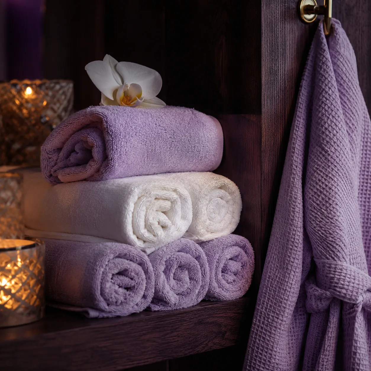Havlu ve bornoz seti — Lila Spa, Bakırköy misafirlerine hizmet veren salon