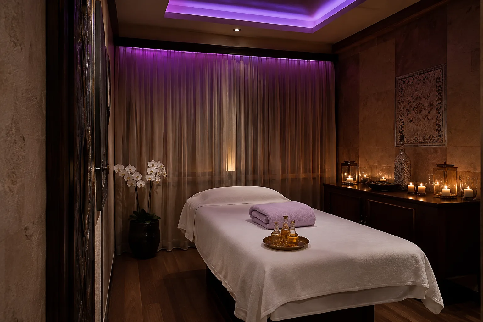 Masaj odasının genel görünümü — Lila Spa, Bakırköy misafirlerine hizmet veren salon