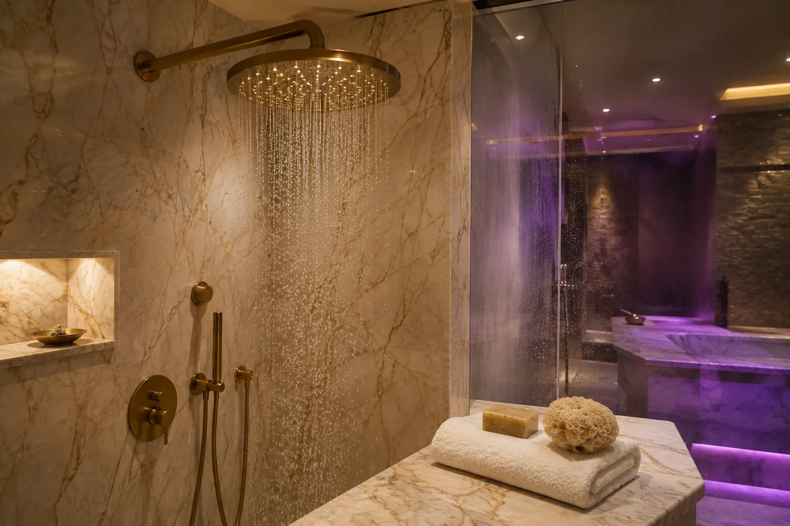 Spa duş bölümü — Lila Spa, Bakırköy misafirlerine hizmet veren salon